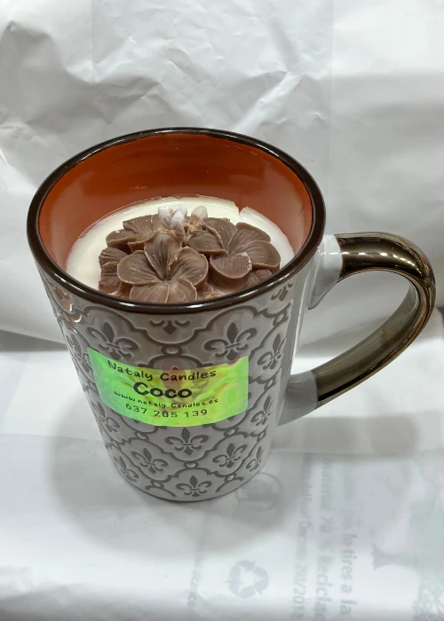 comprar tazas con velas dentro coco