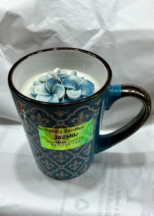comprar tazas con velas dentro jazmin