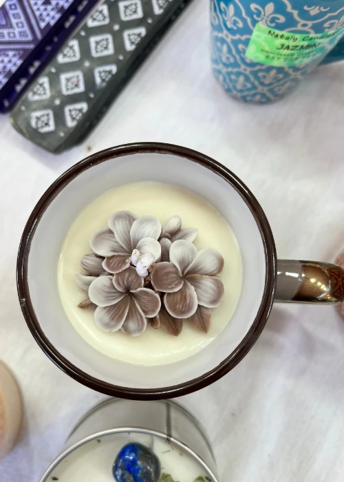 comprar tazas con velas dentro vainilla arriba