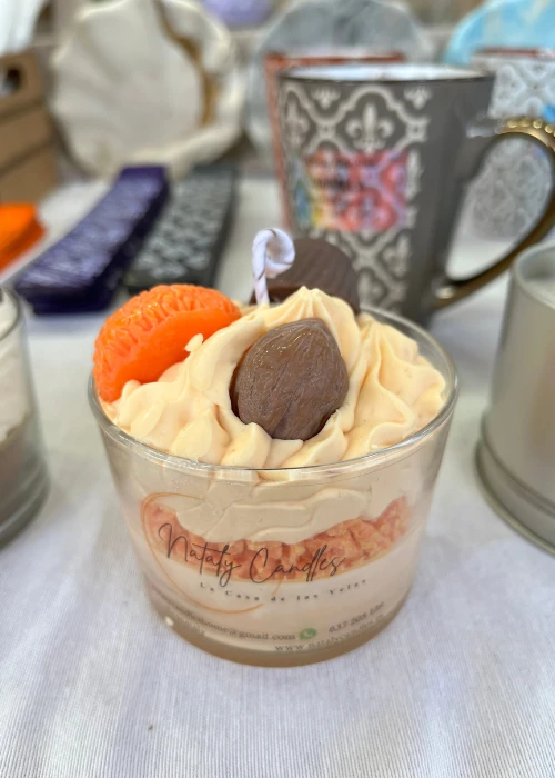 comprar velas con forma de postre naranja gourmet