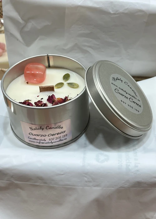 comprar velas minerales cuarzo cereza